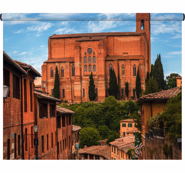 Rulou geam cameră clădiri mediteraneene toscana - TenStickers