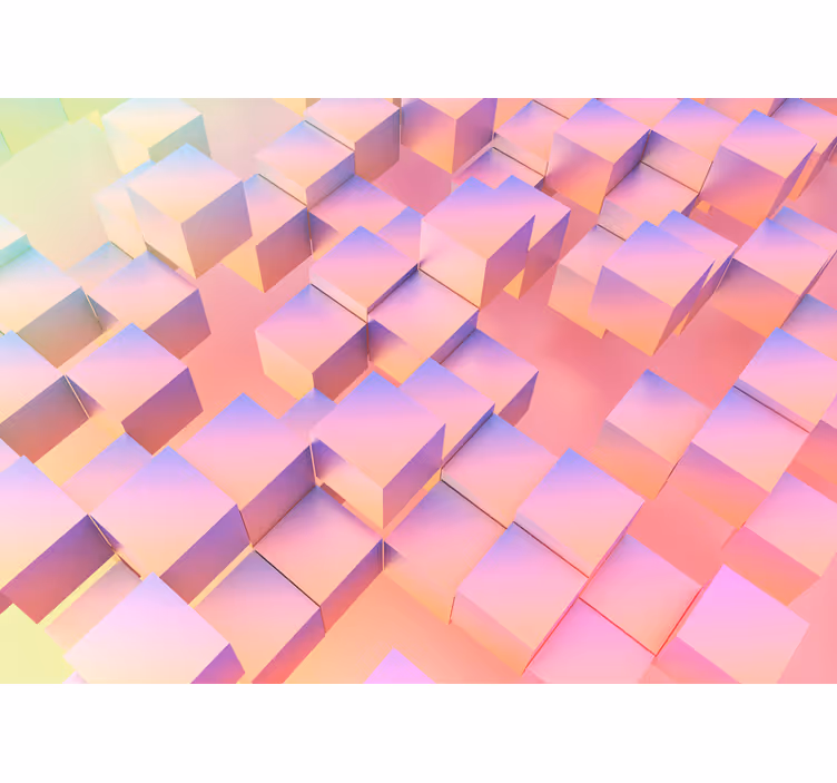 Rulou geam cameră model geometric colorat 3d - TenStickers