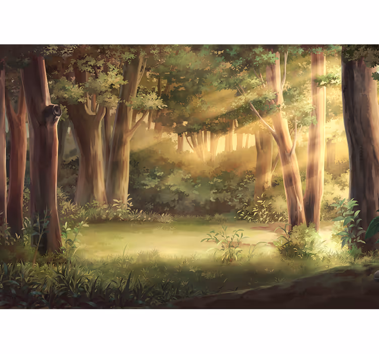 Rulou geam cameră ilustrație pădure fantastică - TenStickers