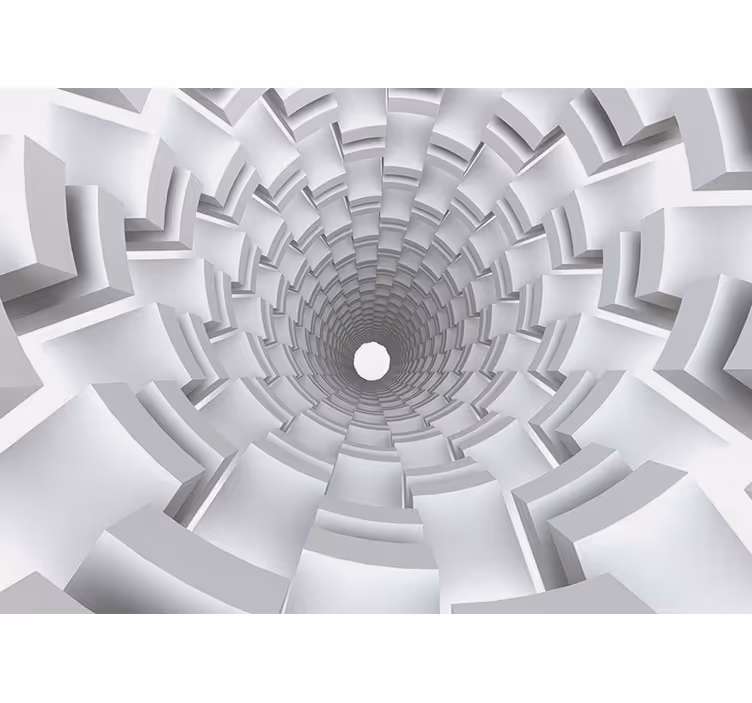 Rulou geam alb efect tunel 3d din hârtie - TenStickers