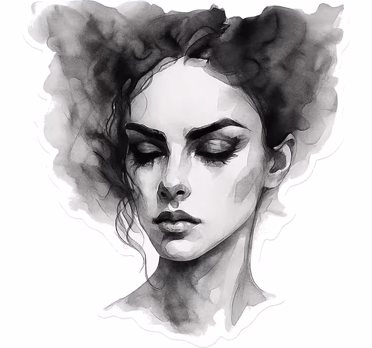 Rulou geam salon artă abstractă față - TenStickers