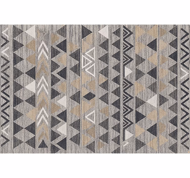 Rulou geam salon triunghiuri geometrice gri - TenStickers