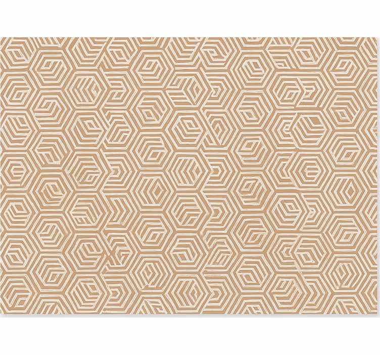 Rulou geam salon cu ornamente abstracte bej - TenStickers