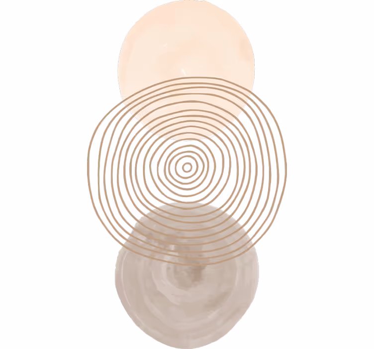 Rulou geam cameră abstract rotund și linii - TenStickers