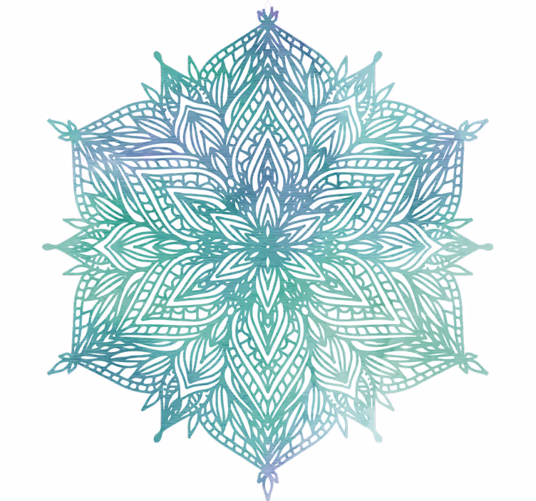 Rulou geam cameră mandala turcoaz - TenStickers