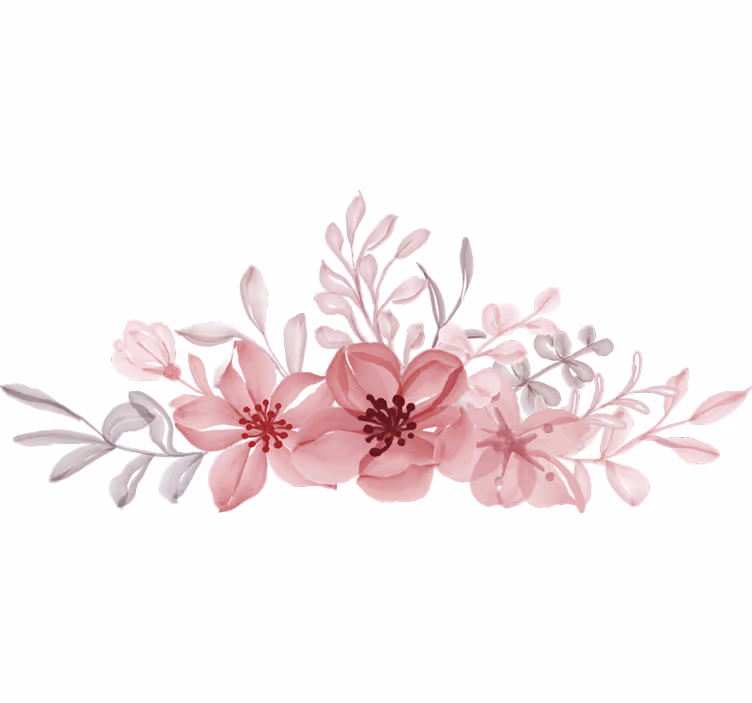 Rulou geam cameră flori roz - TenStickers