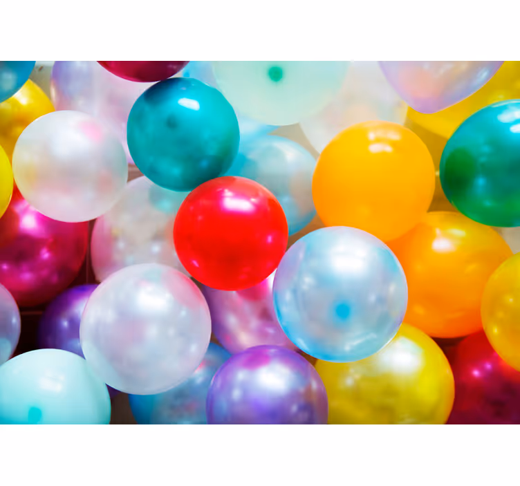 Rulou geam pentru copii cu fotomural baloane colorate - TenStickers