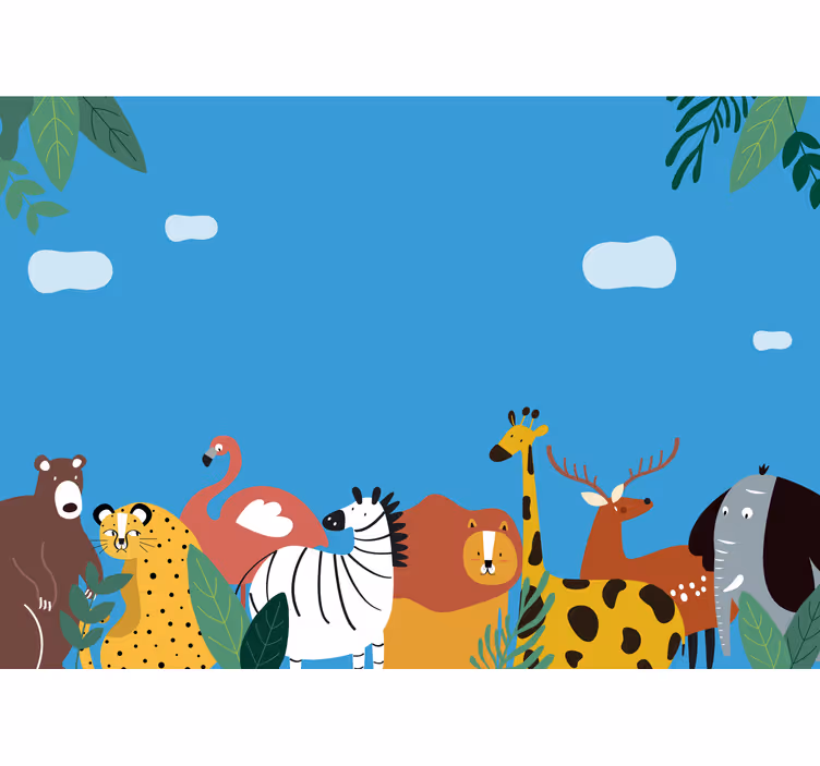 Rulou geam pentru copii animale diferite - TenStickers