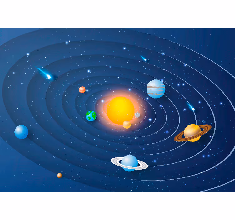 Rulou geam pentru copii planetele sistemului solar - TenStickers