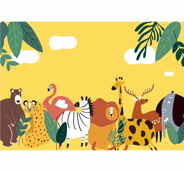 Rulou geam pentru copii animale sălbatice diferite - TenStickers