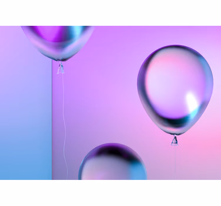 Rulou geam pentru copii aranjament de baloane gradient - TenStickers