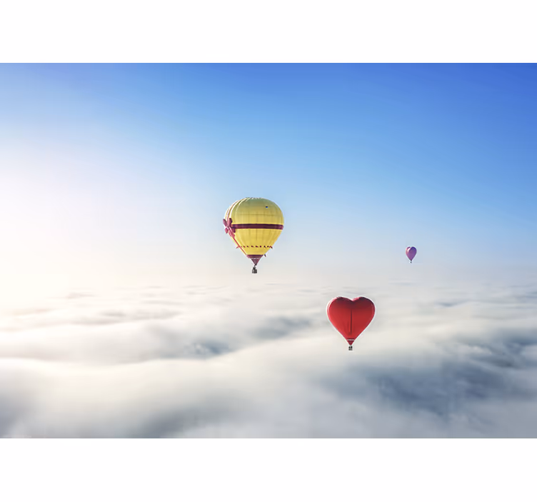 Rulou geam pentru copii cu balon în formă de inimă - TenStickers