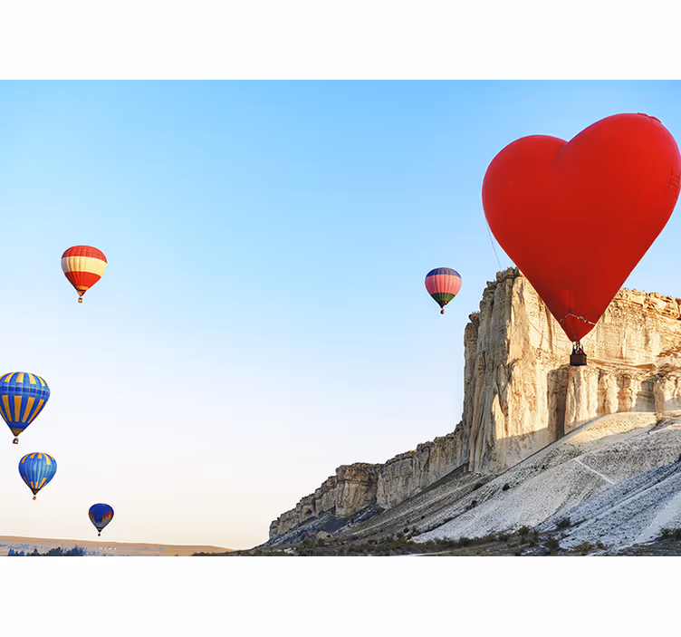 Rulou geam pentru copii cu balon cu inimă - TenStickers