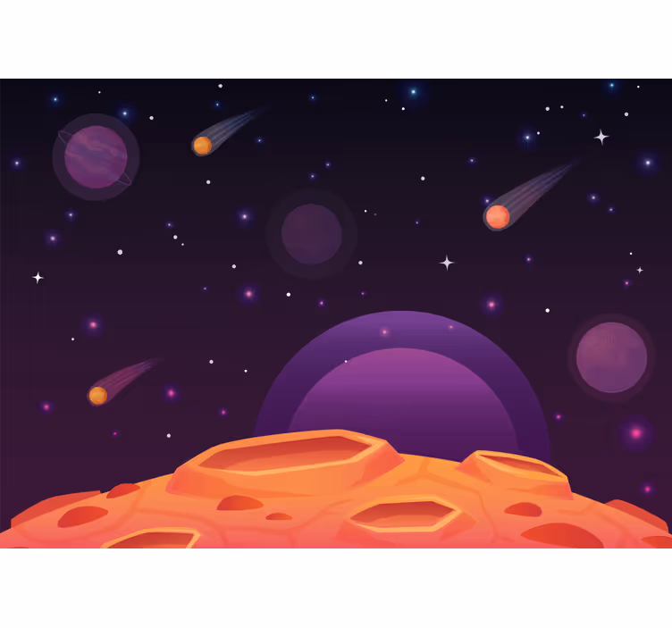 Rulou geam pentru copii planetă jumătate cu planete diferite - TenStickers