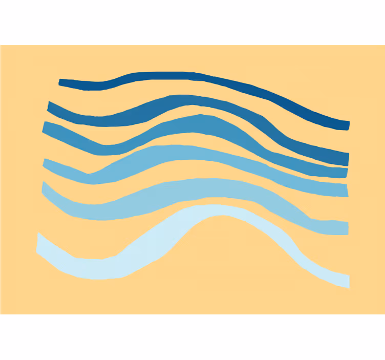 Rulou geam pentru copii design abstract valuri pastelate - TenStickers