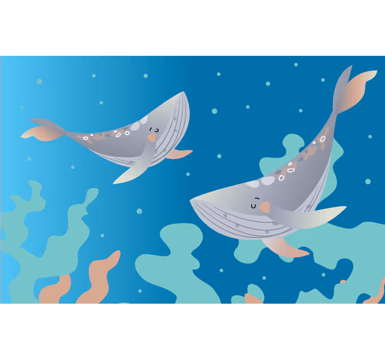 Rulou geam pentru copii creaturi marine - TenStickers