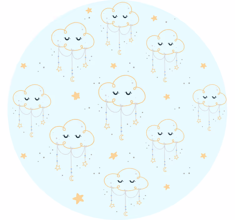 Rulou geam pentru copii model nori - TenStickers