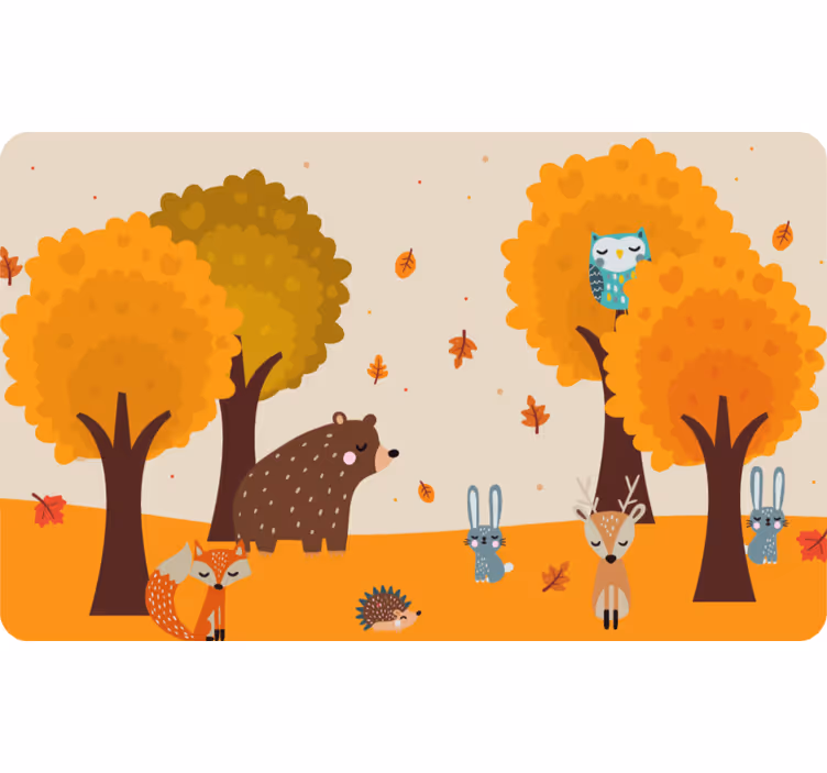 Rulou geam pentru copii animale sălbatice drăguțe - TenStickers