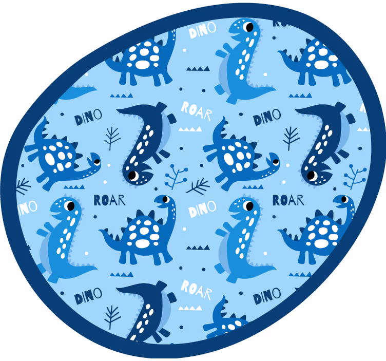 Rulou geam pentru copii fundal dinozauri albaștri - TenStickers