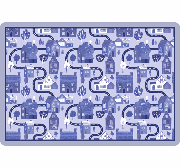 Rulou geam pentru copii satul albastru nordic - TenStickers