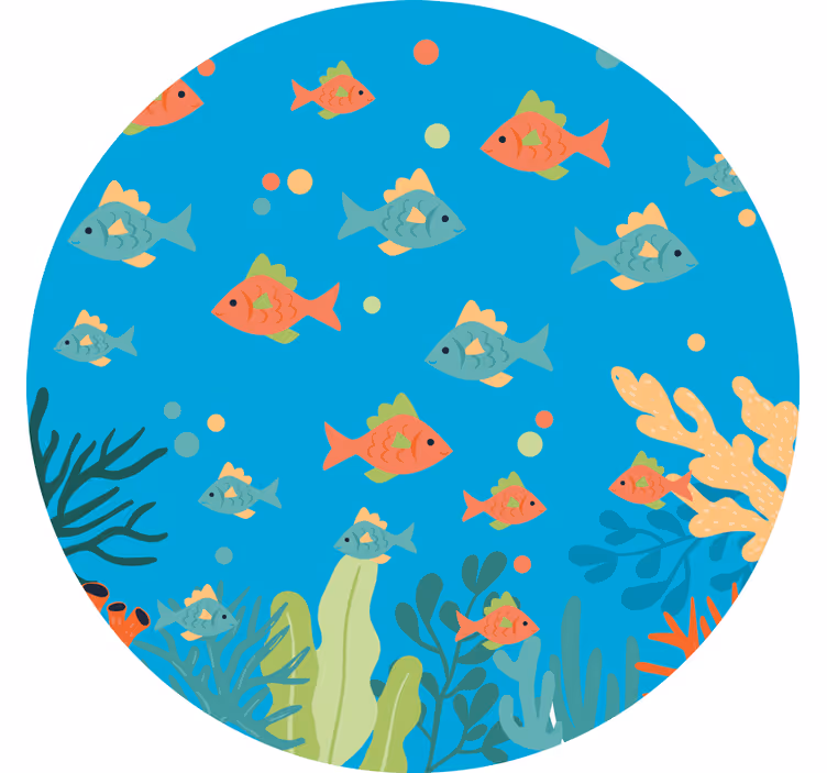 Rulou geam pentru copii cerc colorat coral - TenStickers