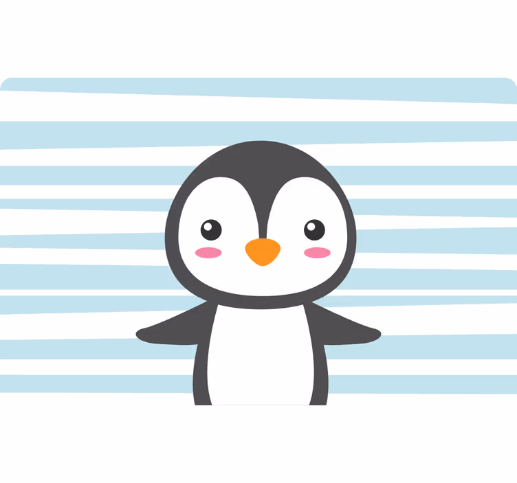 Rulou geam pentru copii pinguin fericit - TenStickers