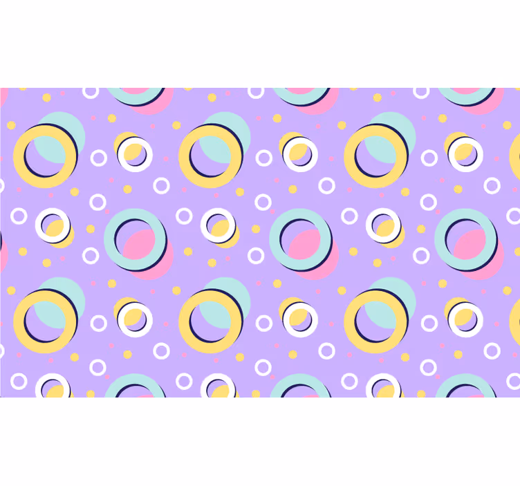 Rulou geam pentru copii cercuri colorate - TenStickers