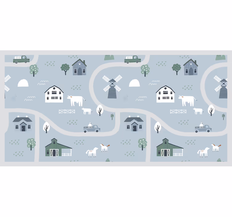 Rulou geam pentru copii străzile orașului - TenStickers
