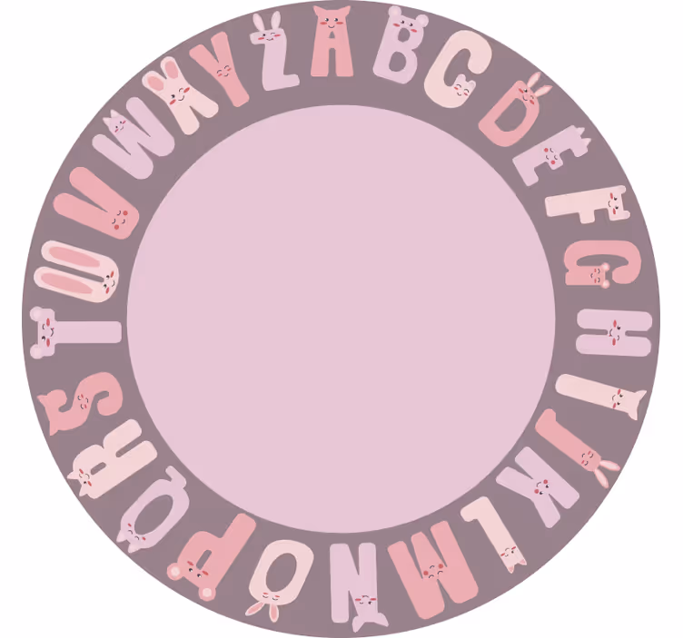 Rulou geam pentru copii alfabet rotund - TenStickers