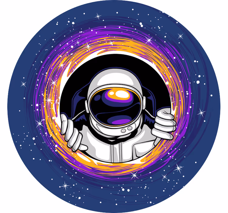 Rulou geam pentru copii astronaut în spațiu - TenStickers