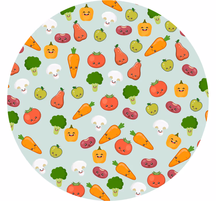 Rulou geam pentru copii legume animate - TenStickers