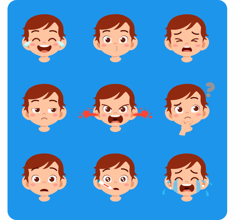 Rulou geam pentru copii emoții de copil - TenStickers