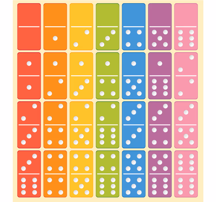 Rulou geam pentru copii joc de domino - TenStickers