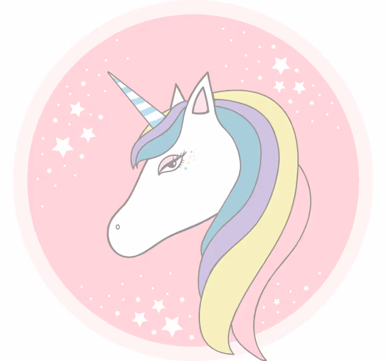 Rulou geam pentru copii cu unicorn de poveste - TenStickers