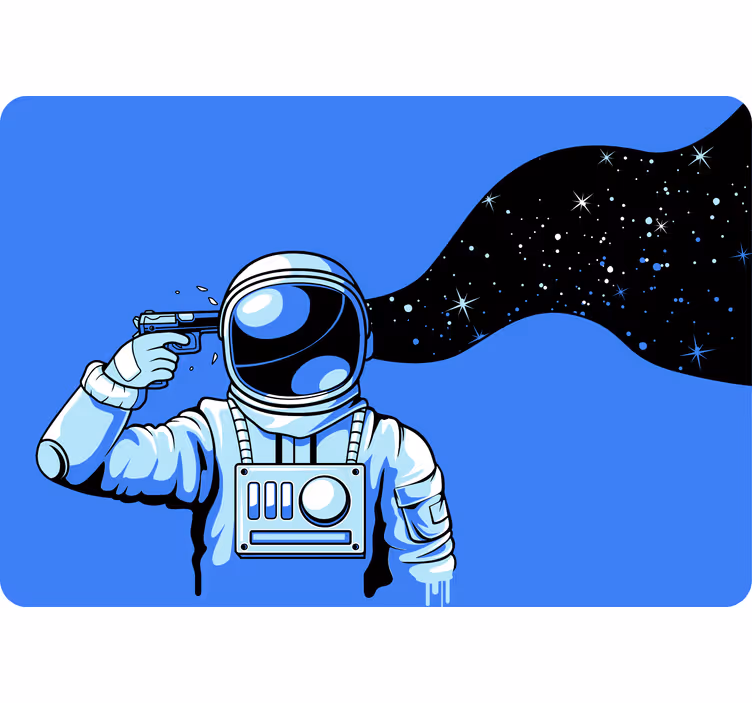 Rulou geam pentru copii pistol cu astronauți sub presiune - TenStickers