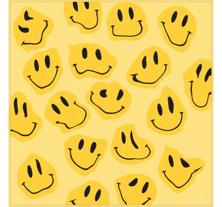 Rulou geam pentru copii fețe zâmbitoare distorsionate - TenStickers