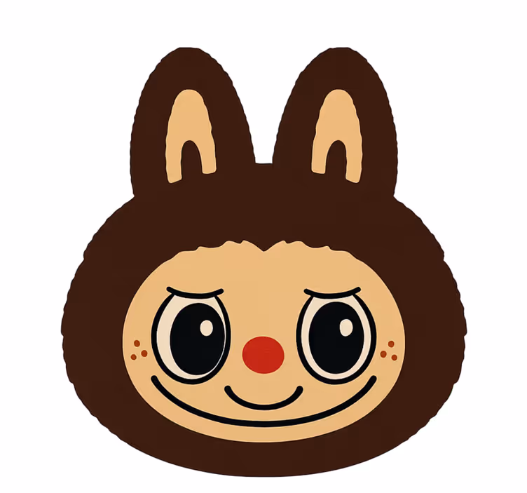 Rulou geam pentru copii design labubu maro - TenStickers