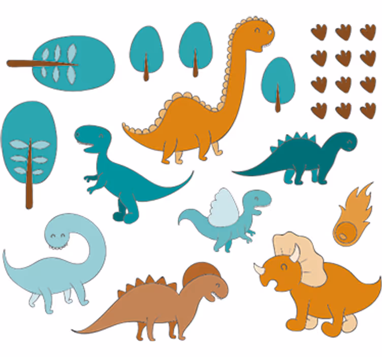 Rulou geam pentru copii decor jurasic - TenStickers