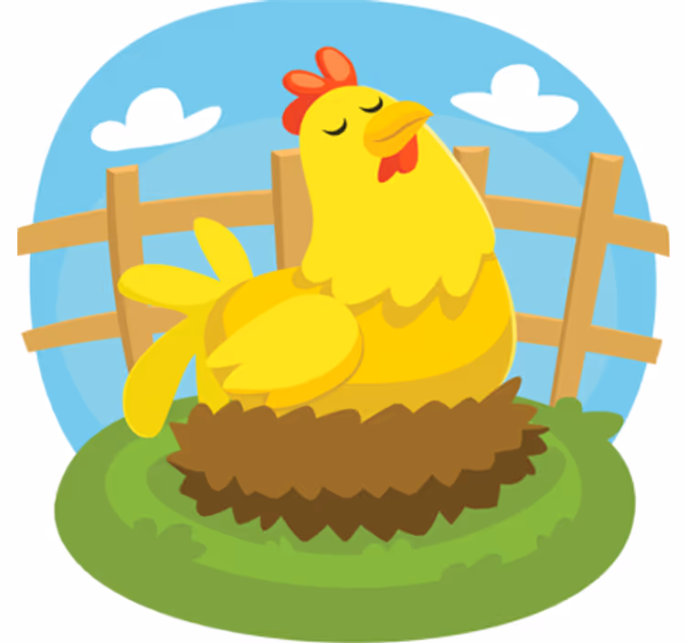 Rulou geam pentru copii găină ponțică - TenStickers