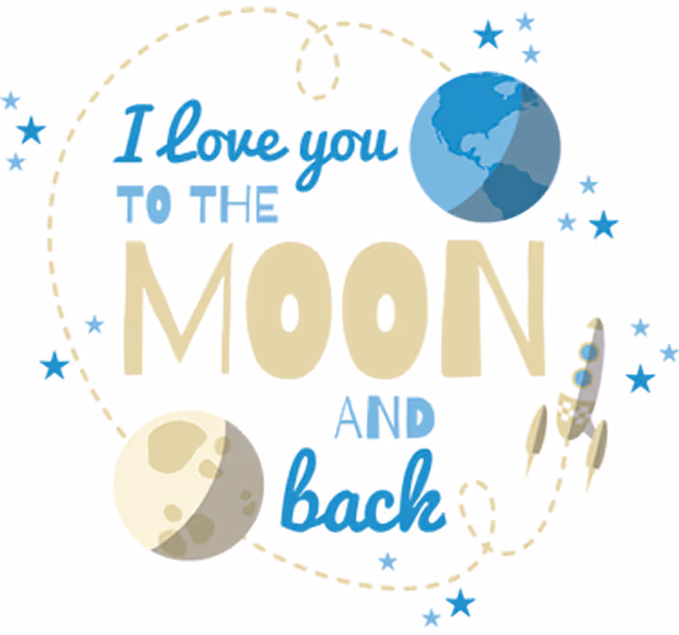 Rulou geam pentru copii te iubesc până la lună - TenStickers