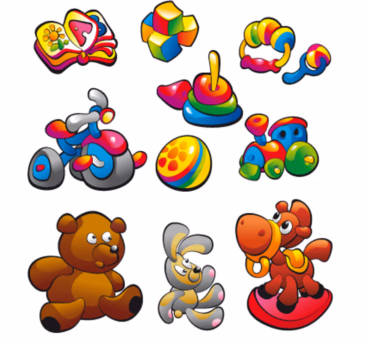 Rulou geam pentru copii stickere colecție jucării - TenStickers