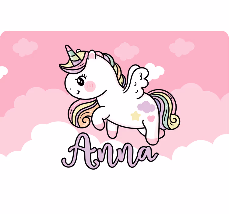 Rulou geam pentru copii unicorn magic roz - TenStickers
