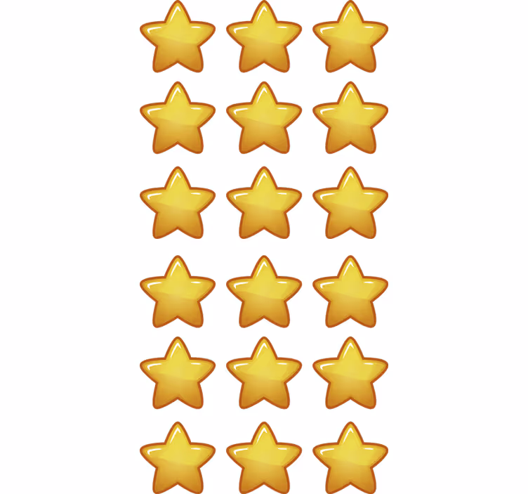 Rulou geam pentru copii motive geometrice cu stele - TenStickers