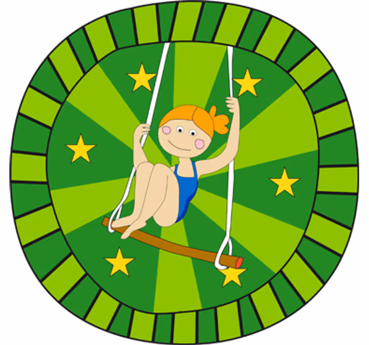 Rulou geam pentru copii berta la circ - TenStickers
