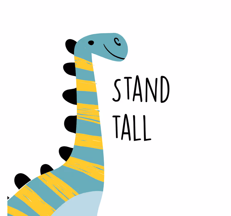 Rulou geam pentru copii dinozaur nordic înalt - TenStickers