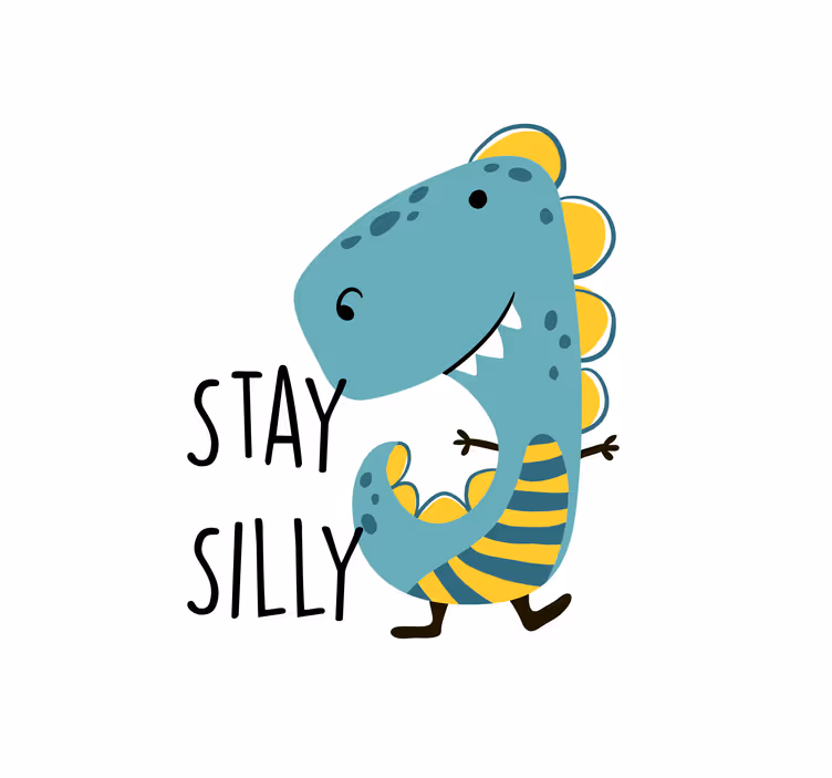 Rulou geam pentru copii dinozaur nordic haios - TenStickers
