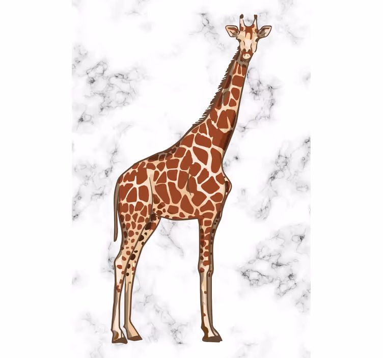 Rulou geam pentru copii portret cu girafă fericită - TenStickers