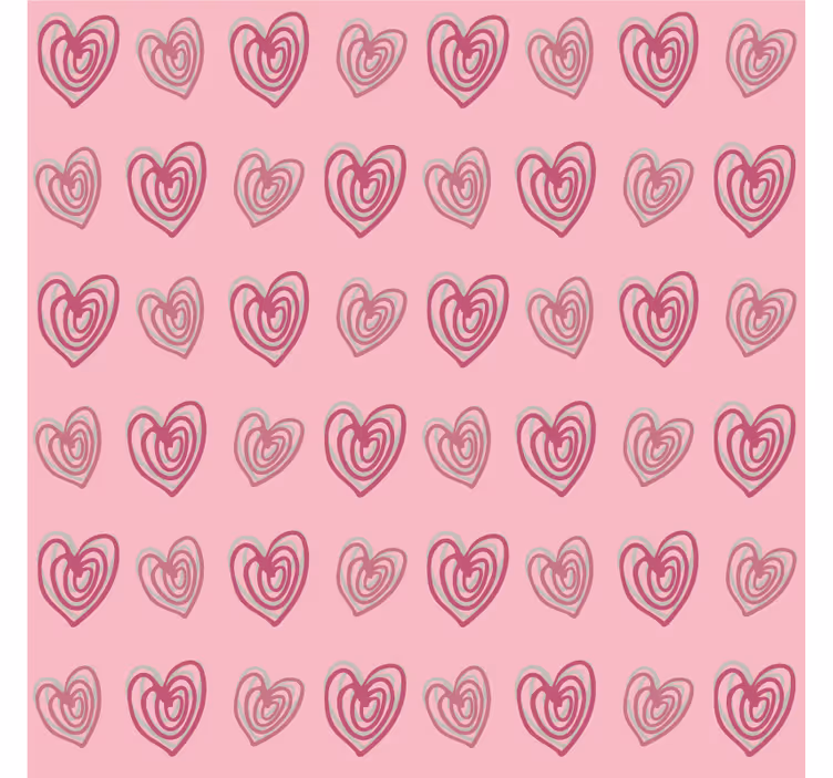 Rulou geam pentru copii model inimioare roz - TenStickers