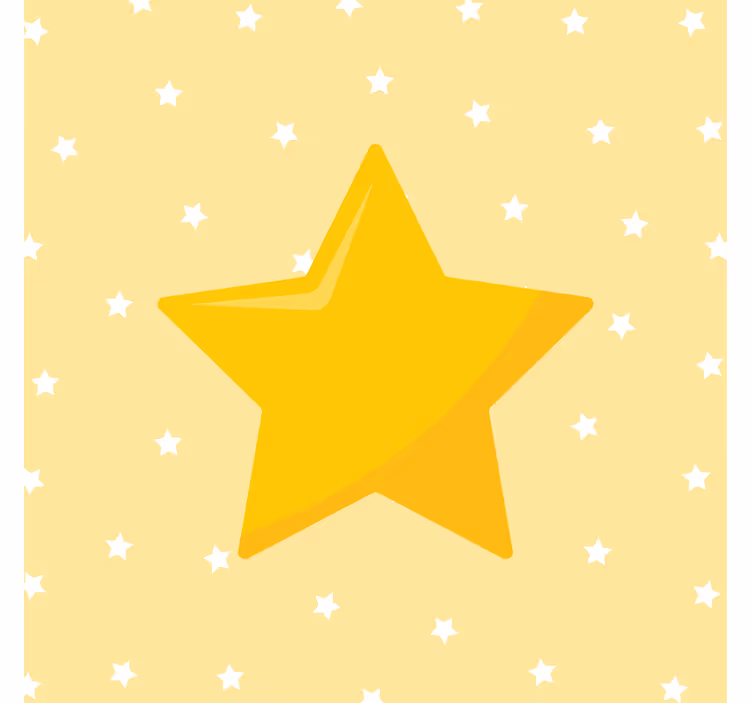 Rulou geam pentru copii stea clasică galbenă - TenStickers