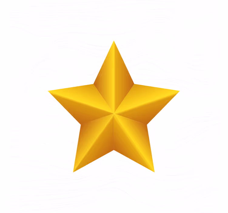 Rulou geam pentru copii plăcuță cu stea aurie - TenStickers